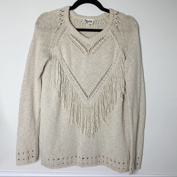 Show me your Mumu mellow fringe heart sweater XS - Picture 2 of 7